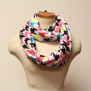 Colorful Houndstooth infinity scarf